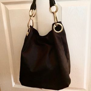 BRACIANO black gold minimalist shoulder bag tote